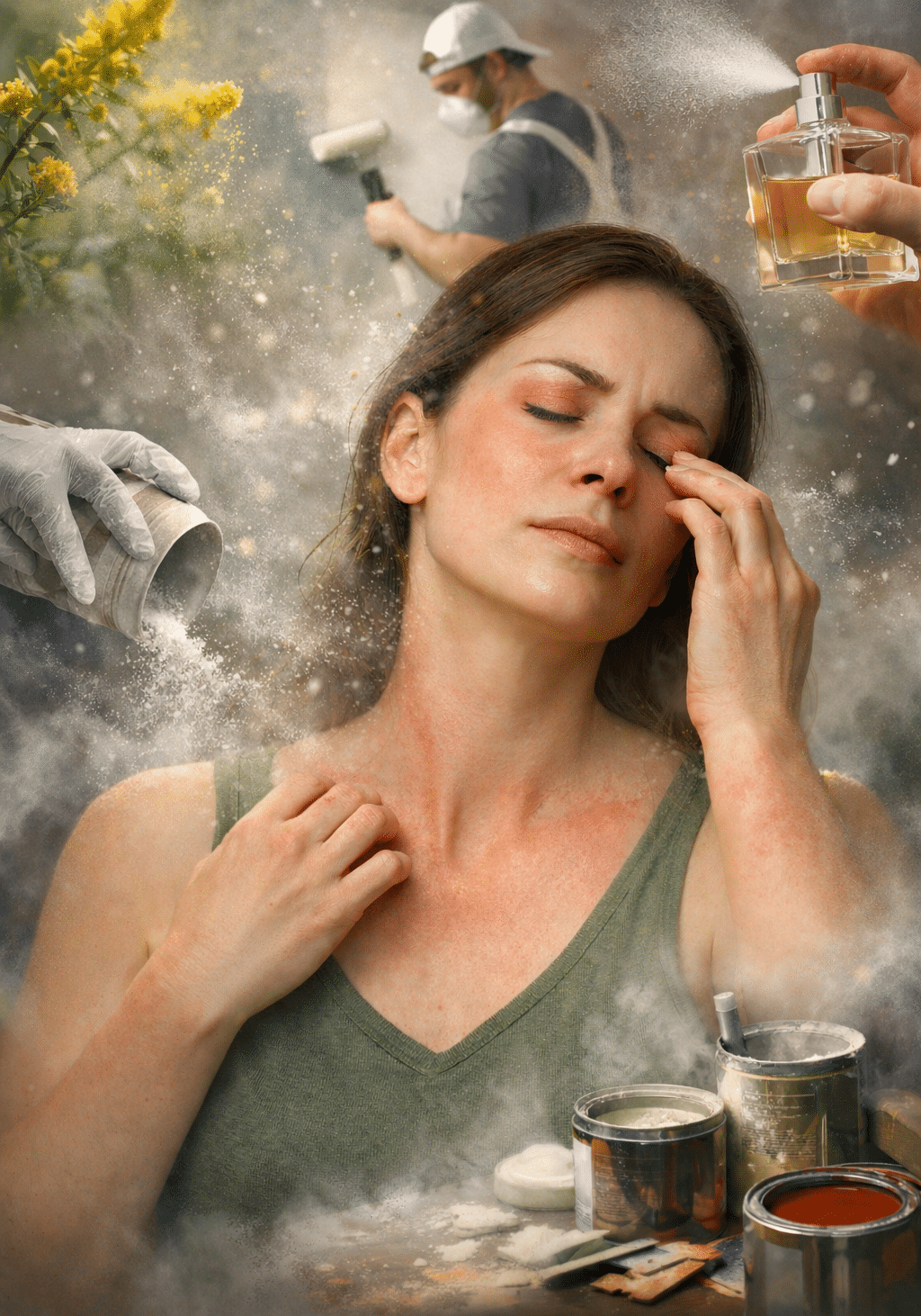 Airborne contactdermatitis